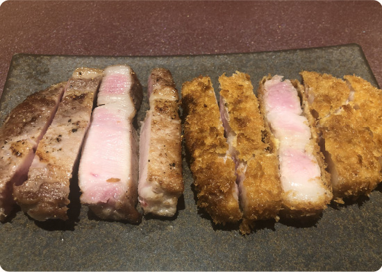 あじ豚ステーキ&とんかつ定食